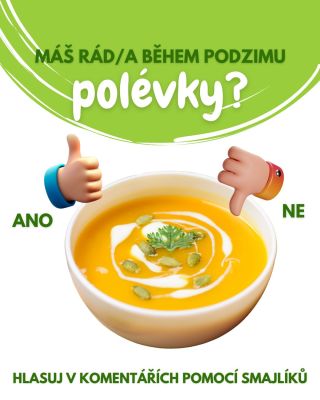 Co ty a polévky během podzimu? 😋 Hlasuj pomocí smajlíků v komentářích: 👍 Mám rád/a 👎 Nemám rád/a #vianaturae...